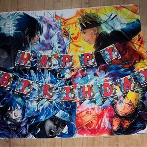 Tapestry & happy birthday banner